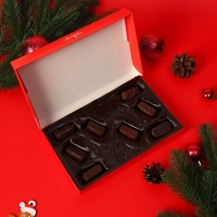 Новый год. Шоколадное ассорти "С новым годом", пенал белый, 125 г