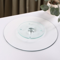 Подставка стеклянная для торта вращающаяся Доляна «Марбл», d=32 см, цвет белый Подставка стеклянная для торта вращающаяся Доляна «Марбл», d=32 см, цвет белый