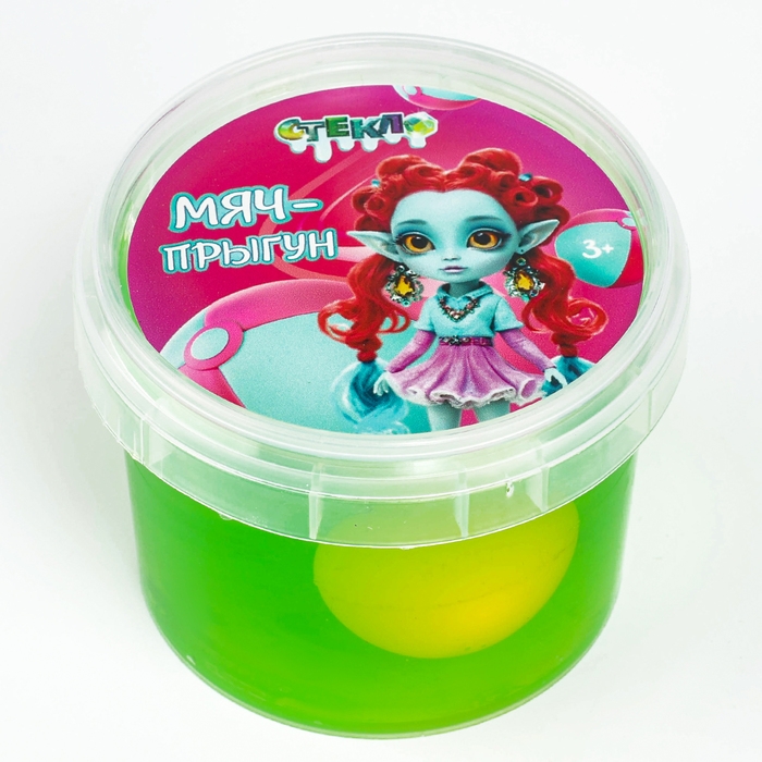 Слайм «Стекло» мяч-прыгун, зелёный, 90 г Слайм «Стекло» мяч-прыгун, зелёный, 90 г