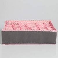 Органайзер для хранения белья, кофр 24 ячейки &laquo;Зайчик&raquo;, 35 х 30 х 10 см.