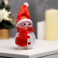 Ёлочная игрушка «Снеговик», 10 см, от батареек, свечение мульти (RGB) Ёлочная игрушка «Снеговик», 10 см, от батареек, свечение мульти (RGB)