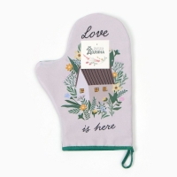 Варежка-прихватка Доляна "Милый дом" 20х28 см, 35% хл, 65% пэ, ватин 250 г/м2 Варежка-прихватка Доляна "Милый дом" 20х28 см, 35% хл, 65% пэ, ватин 250 г/м2