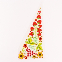 Термотрансфер &laquo;Хохлома ягодки&raquo;, уголок слева, 15 х 30 см, набор 10 шт.