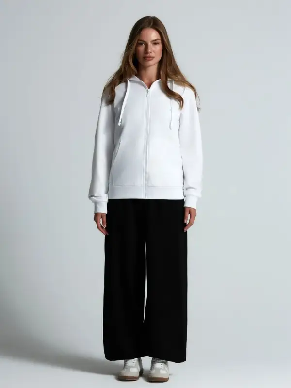 Толстовка на молнии с капюшоном Siverga 2.0, белая, размер XS