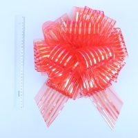 Бант - шар №10 «Полоски», красный Бант - шар №10 «Полоски», красный