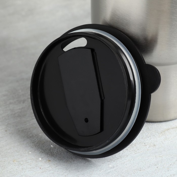 Термокружка, 450 мл, Автомобильная &laquo;Здесь рулю я&raquo;, сохраняет тепло 3 ч, с подогревом от прикуривателя