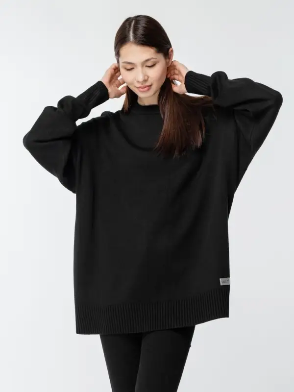 Джемпер оверсайз унисекс Stated в сумке, черный, размер L/XL Джемпер оверсайз унисекс Stated в сумке, черный, размер L/XL