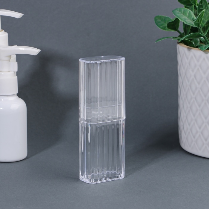 Органайзер для хранения, с крышкой, 10,4 &times; 3,8 &times; 2,1 см, цвет прозрачный