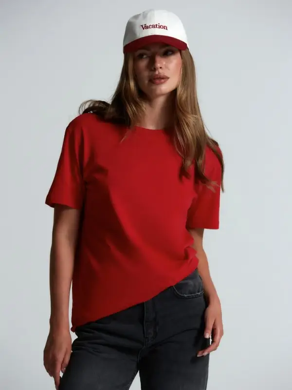 Футболка унисекс Streetwise, красная, размер 4XL