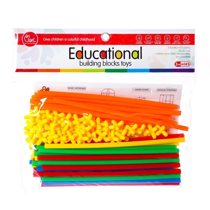 Конструктор обучающий &laquo;Соломинки&raquo;, 100 деталей