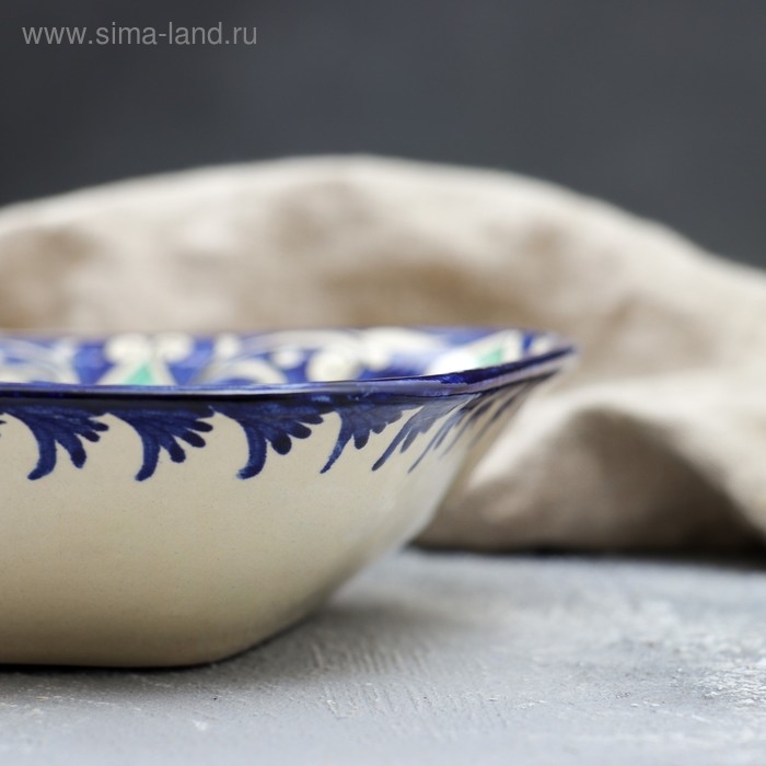 Салатница Риштанская Керамика Салатница Риштанская Керамика "Цветы", 19 см, микс