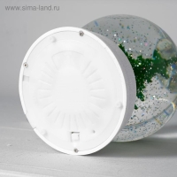 Светодиодная фигура &laquo;Снежный шар с ёлкой&raquo; 12 &times; 18 &times; 12 см, пластик, батарейки ААх3 (не в комплекте), свечение тёплое белое