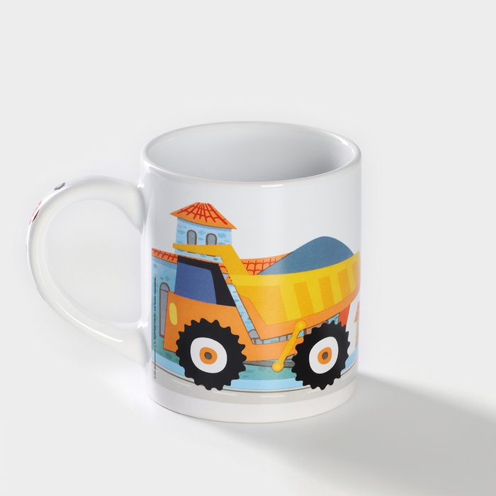 Набор детской посуды из керамики &laquo;Синий трактор&raquo;, 3 предмета: кружка 240 мл, тарелка глубокая d=18 см, тарелка d=19 см