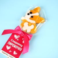 Леденец &laquo;Сладкому пирожочку&raquo; на палочке, со вкусом персика, 25 г.