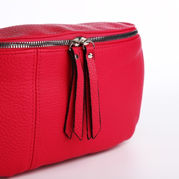 Сумка кросс-боди на молнии, цвет красный