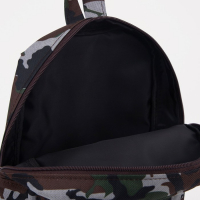 Рюкзак детский на молнии, наружный карман, светоотражающая полоса, цвет камуфляж/зелёный Рюкзак детский на молнии, наружный карман, светоотражающая полоса, цвет камуфляж/зелёный