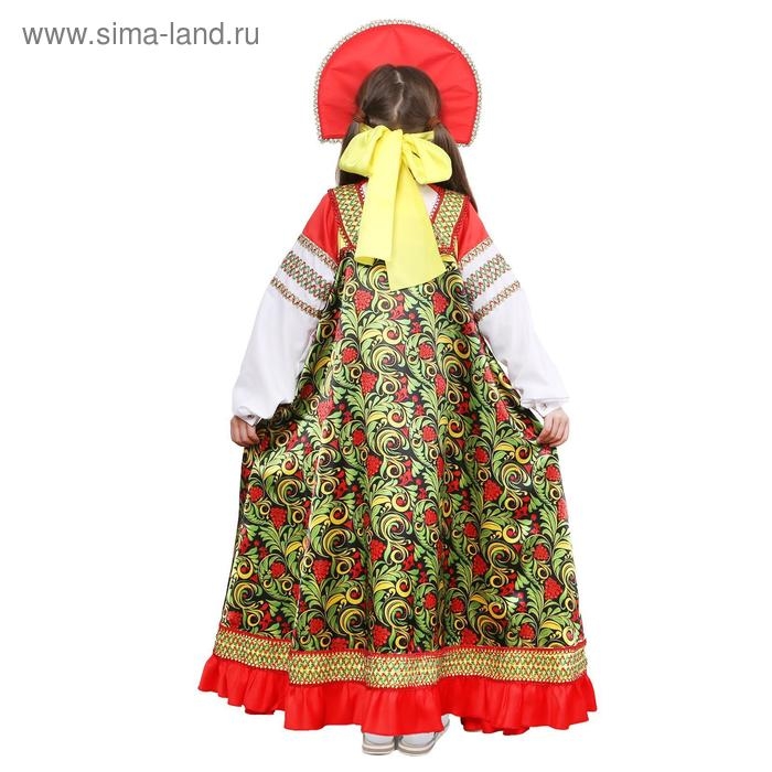 Русский народный костюм &laquo;Рябинушка&raquo;, платье длинное, кокошник, бомбоны на шнурке, р. 28, рост 98-104 см