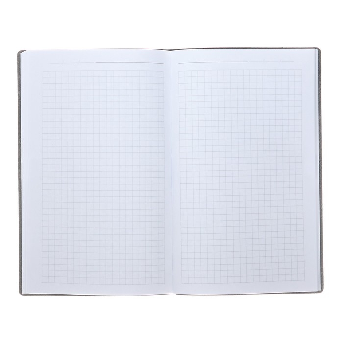 Еженедельник недатированный А5, 64 листа, на сшивке, интегральная обложка из искусственной кожи, тёмно-серый