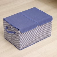 Короб стеллажный для хранения &laquo;Полосы&raquo;, 44,5&times;30&times;24,5 см, цвет синий