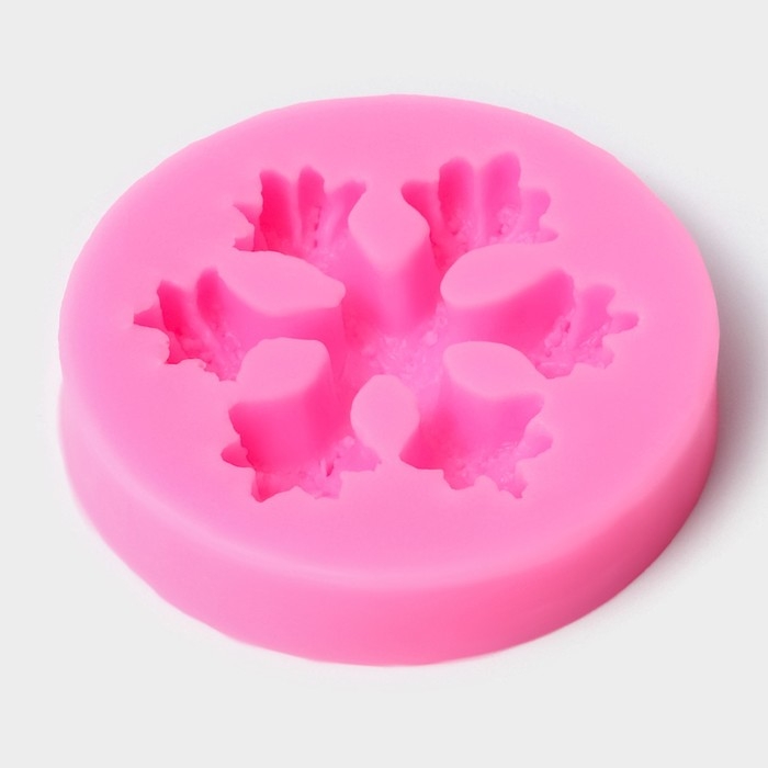 Молд новогодний &laquo;Снежинка&raquo;, силикон, 6,7&times;6,7 см, цвет МИКС