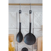 Набор кухонных принадлежностей Доляна &laquo;Антрацитовый блеск&raquo;, 5 предметов, цвет чёрный