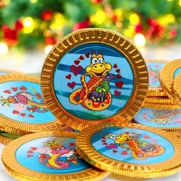 Новый год. Шоколадная фигурка Медаль "Символ года", МИКС, 30 г