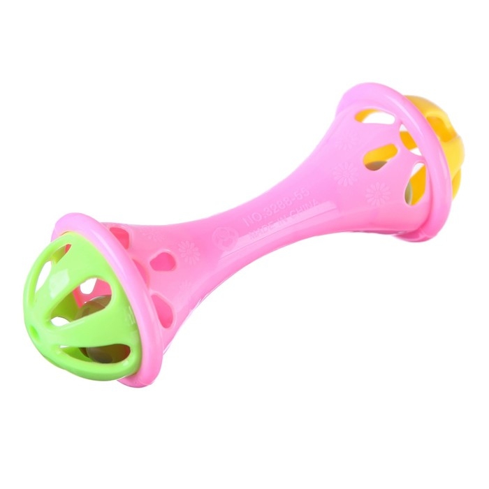 Погремушка &laquo;Гантелька&raquo;, цвет МИКС, Крошка Я