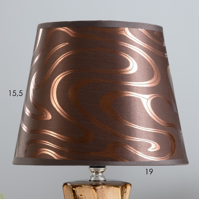 Настольная лампа Настольная лампа "Эльга" Е14 40Вт шоколадно-золотой 20х20х34см RISALUX