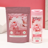 Подарочный набор косметики &laquo;Сияй!&raquo;, гель для душа 250 мл и скраб для тела соляной 250 г, ЧИСТОЕ СЧАСТЬЕ