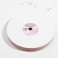 Лента бархатная, с золотым люрексом, 15 мм, 18 &plusmn; 1 м, цвет розовый №02