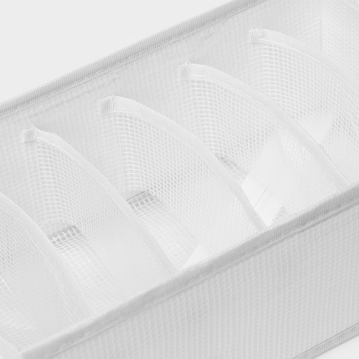 Органайзер для хранения белья LaDо́m, 6 ячеек, 28×16×10 см, цвет белый Органайзер для хранения белья LaDо́m, 6 ячеек, 28×16×10 см, цвет белый