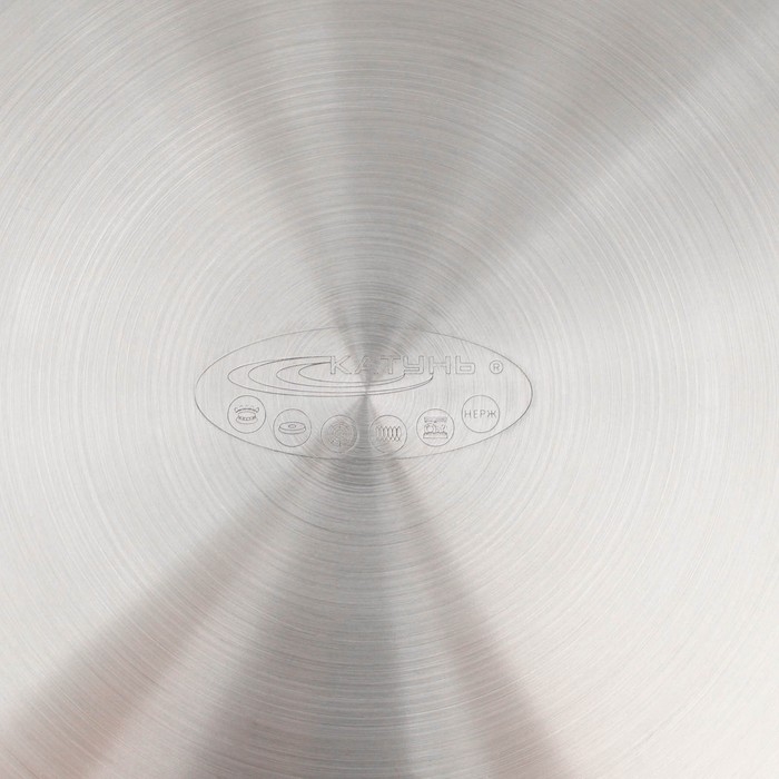 Сковорода из нержавеющей стали &laquo;Общепит&raquo;, d=34 см, толщина корпуса 0,6 мм, дно 3,5 мм, капсульное дно, индукция