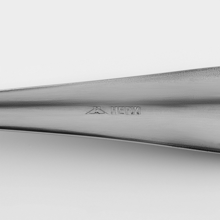 Ложка столовая &laquo;Уют&raquo;, длина 19,5 см, толщина 1,8 мм, цвет серебряный