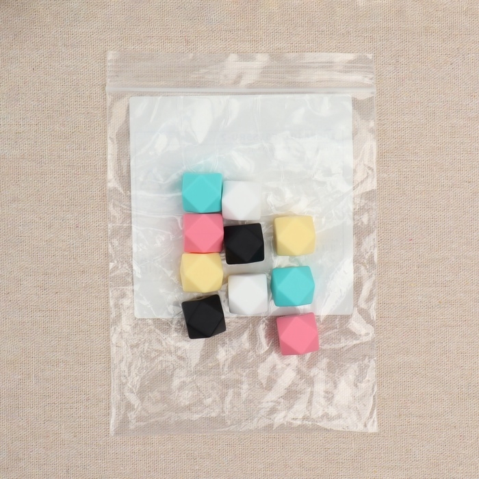Набор бусин для макраме &laquo;Шестиугольник&raquo;, d = 17 мм, силикон, 10 шт