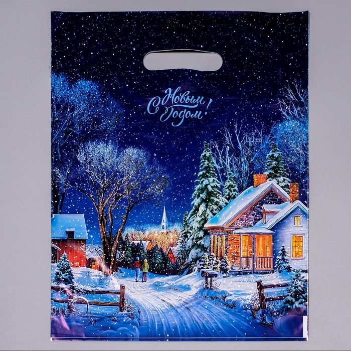 Пакет Пакет "Снежная дорожка", полиэтиленовый с вырубной ручкой, 30х40 см, 30 мкм набор 10 штук