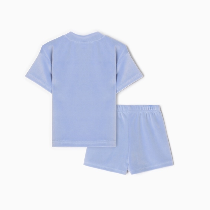 Костюм (шорты и футболка) Крошка Я Plushy, р. 86-92 см, голубой