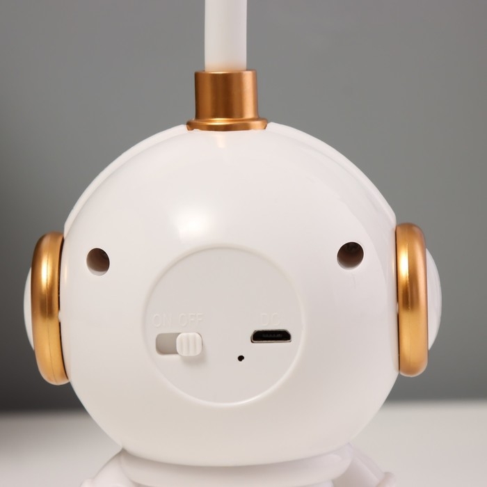 Ночник Ночник "Комонавт" LED 3Вт USB АКБ бело-золотой 8х7х20 см