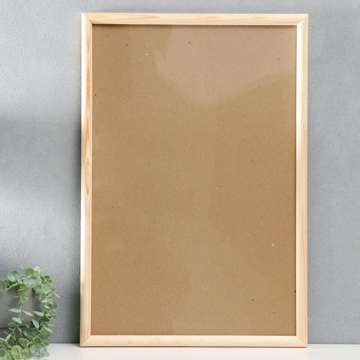 Фоторамка 40х60  см белое дерево № 5 (пластиковый экран)