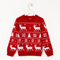 Джемпер вязаный детский KAFTAN "New Year" размер 34 (122-128 см) Джемпер вязаный детский KAFTAN "New Year" размер 34 (122-128 см)