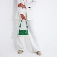 Сумка-багет на молнии, цвет зелёный Сумка-багет на молнии, цвет зелёный