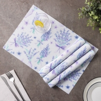 Салфетки сервировочные на стол Доляна «Спокойствие», 4 шт, 45×30 см, цвет фиолетовый Салфетки сервировочные на стол Доляна «Спокойствие», 4 шт, 45×30 см, цвет фиолетовый