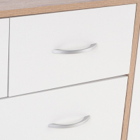 Комод 5 ящиков с дверью, 1100х480х900, Дуб сонома/Белый