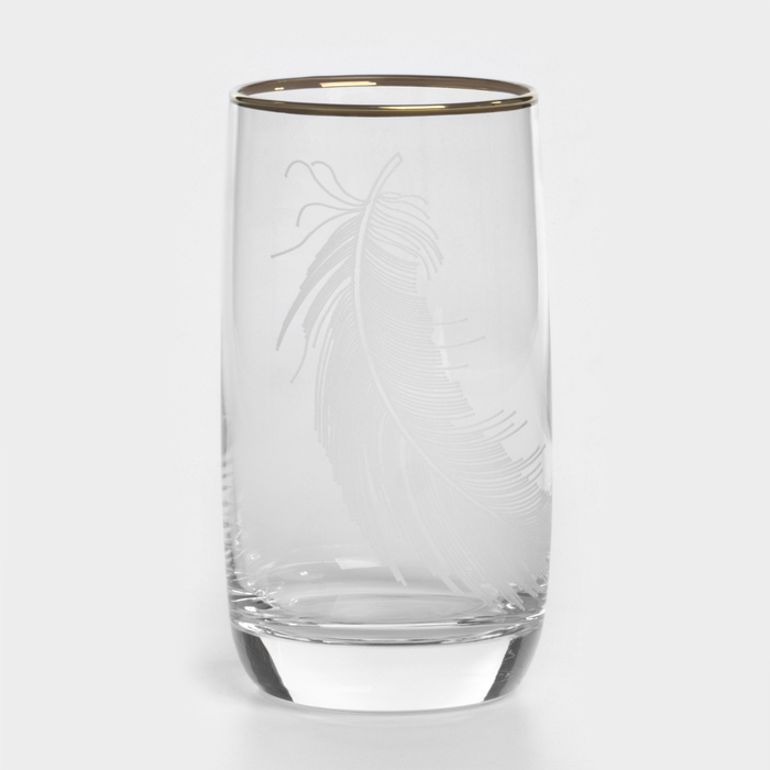 Набор стеклянных стаканов &laquo;Перо&raquo;, 330 мл, 6 шт