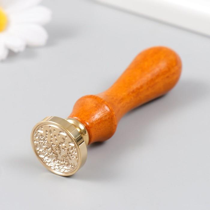 Печать для сургуча с деревянной ручкой Печать для сургуча с деревянной ручкой "Горы" 9х3х3 см