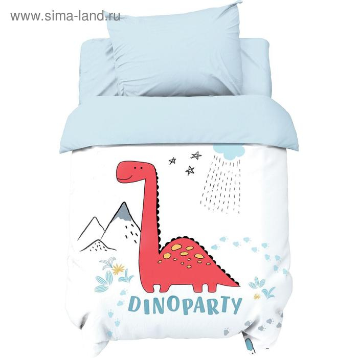 Постельное бельё детское Крошка Я "Dinoparty", 112х147 см, 60х120+20 см, 40х60 см, 100% хлопок