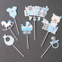 Набор топперов &laquo;С днём рождения, сынок&raquo;, набор 7 шт.