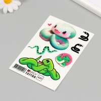 Новогодня татуировка на тело "Змейки" 10х15 см Новогодня татуировка на тело "Змейки" 10х15 см