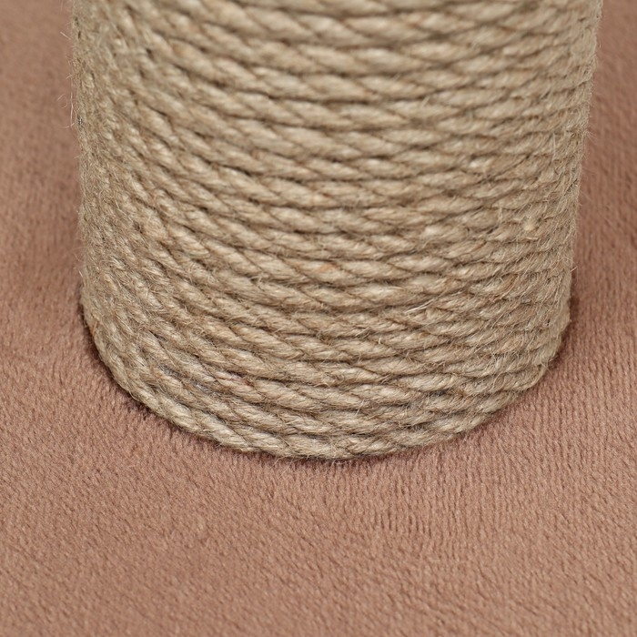 Когтеточка-столбик, &Oslash;10, с площадкой, КД-37, джут 35 х 35 х 64 см, микс