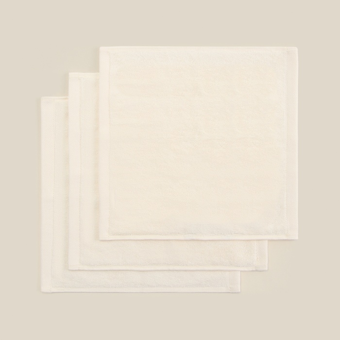 Набор салфеток SL HOME: Basic Набор салфеток SL HOME: Basic "Айвори" 30х30 см - 3 шт., 100% хлопок, 530 г/м2
