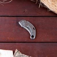 Нож-керамбит "Дракон" 14,5см, клинок 65мм/2мм, серебристый Нож-керамбит "Дракон" 14,5см, клинок 65мм/2мм, серебристый